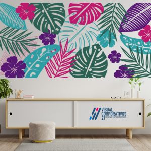 Flores Tropicales Vinilo 200x96 cm