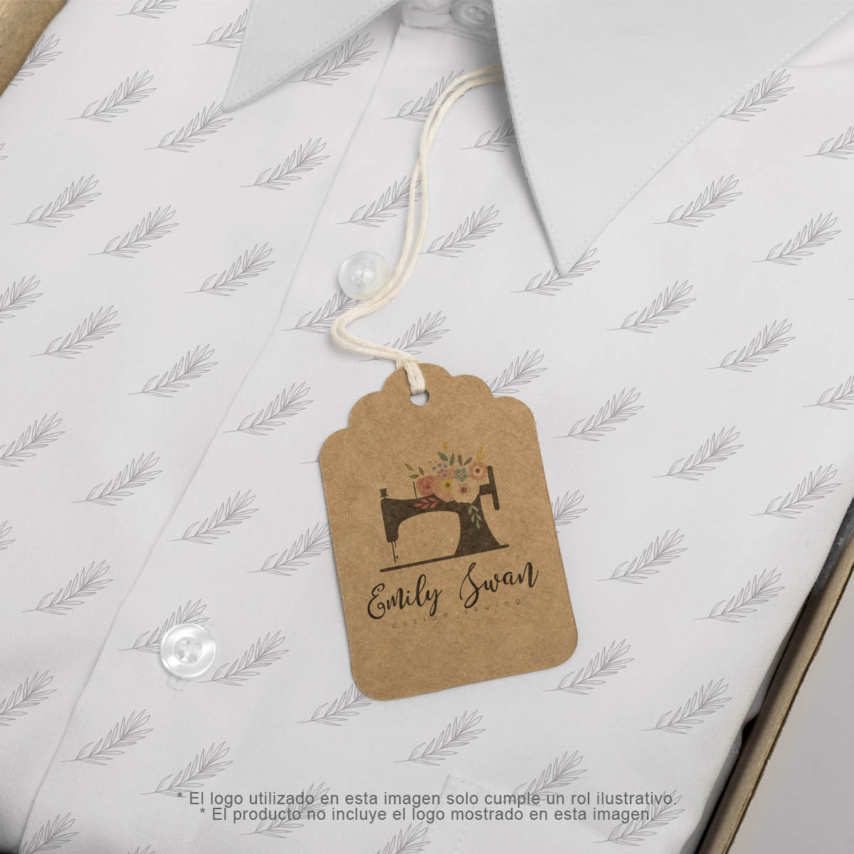 Etiquetas Troqueladas Bisel 7.5x4.8 cm Kraft